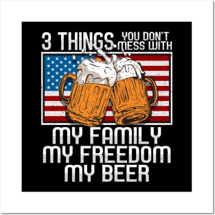 Beer American Flag Life Rules Posters and Art